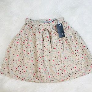 Juste Cle Girls Belted Tie Floral Skirt Bow Belt